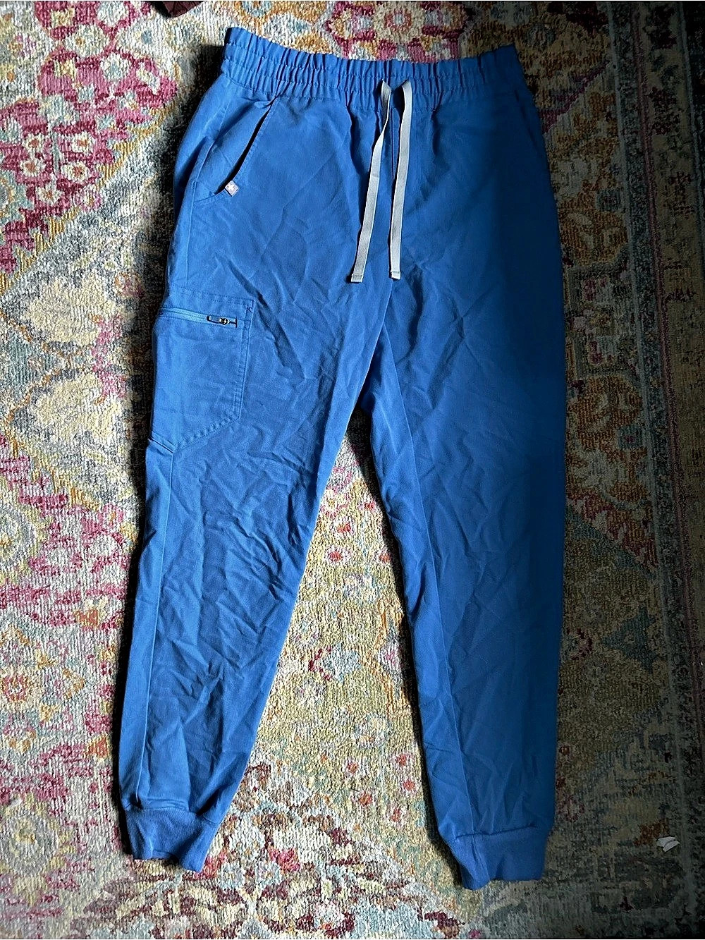 FIGS high waisted Zamora Jogger Scrub Pant ceil Blue